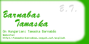 barnabas tamaska business card