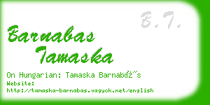 barnabas tamaska business card